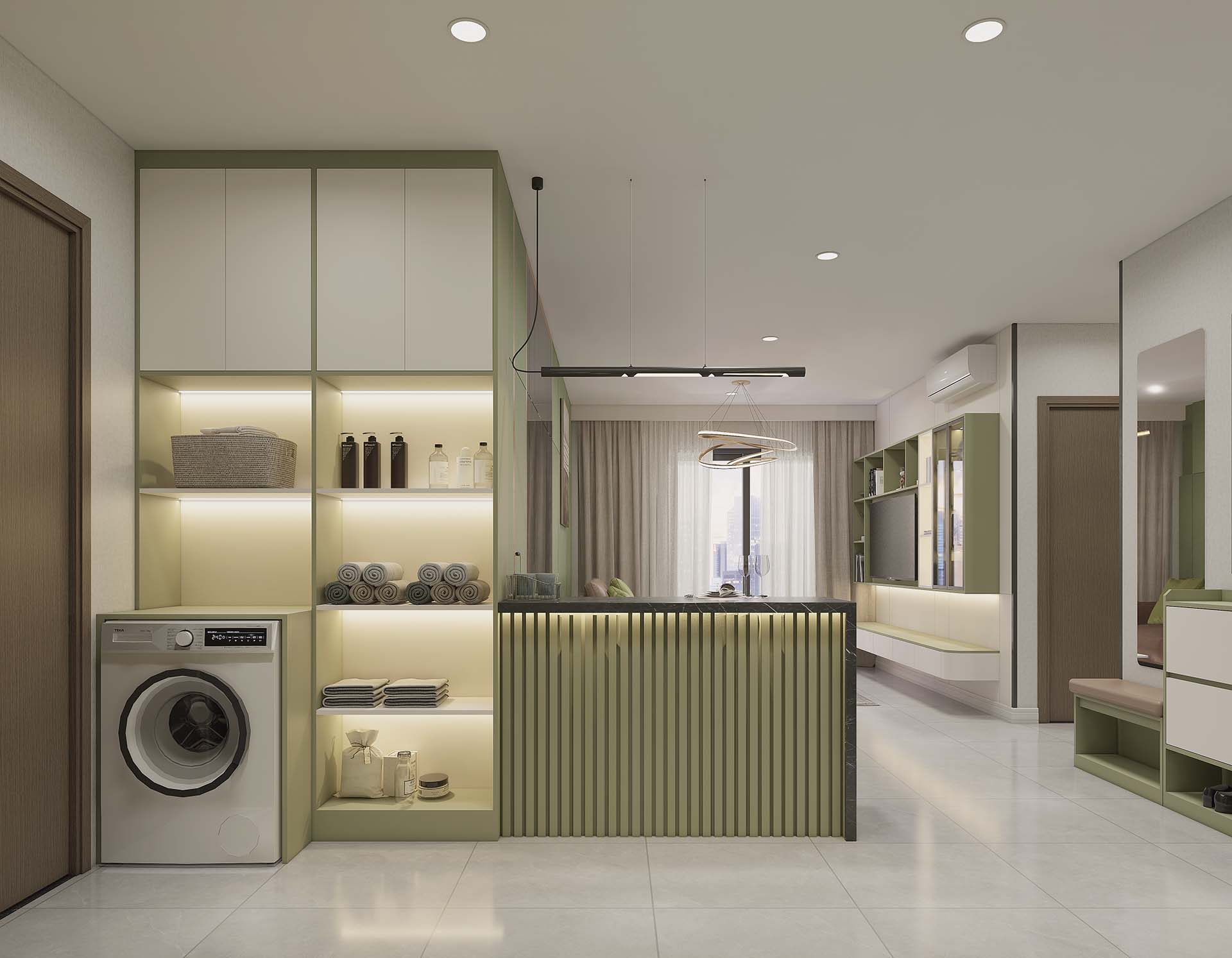Nhà Mẫu Bcons Solary - 2 Phòng Ngủ - 63m2